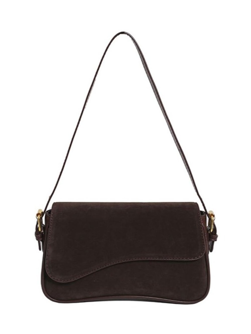 Women's Shoulder Bag Suede Handbag Underarm Purse Tote Bag Brown Suede Purse Y2K